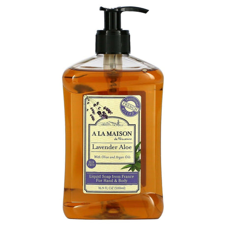 A La Maison de Provence, Liquid Soap For Hand & Body, Plumeria, 16.9 fl oz (500 ml) - Supply Center USA