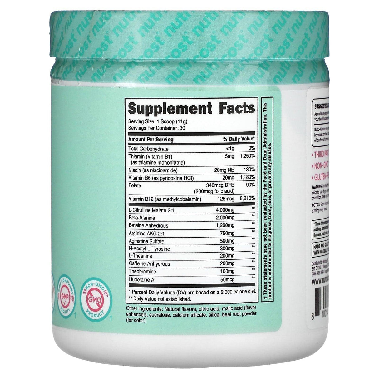 Nutricost, Women, Pre-Workout Complex with B-Vitamins & Folate, Watermelon, 12 oz (339 g) - Supply Center USA