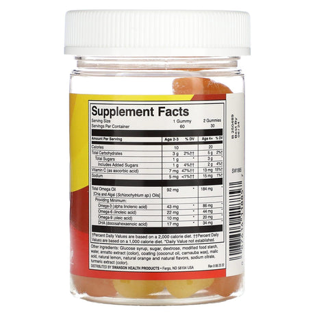 Swanson, Kids Omega + DHA, Orange & Lemon, 60 Gummies - Supply Center USA