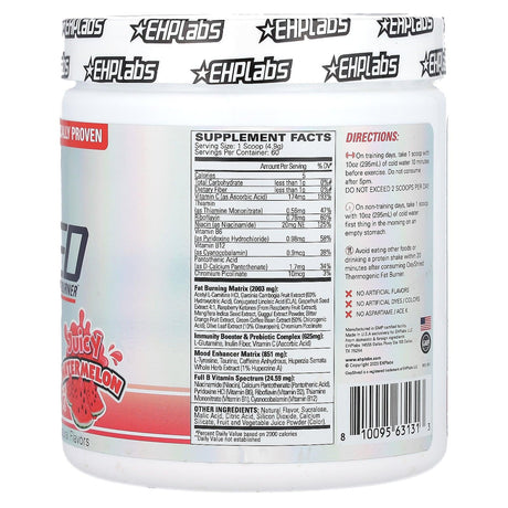 EHPlabs, Oxyshred Thermionic Fat Burner, Juicy Watermelon, 10.4 oz (294 g) - Supply Center USA