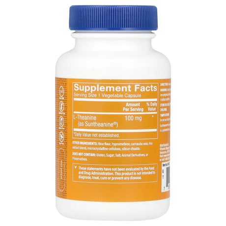 The Vitamin Shoppe, L-Theanine, 100 mg, 120 Vegetable Capsules - Supply Center USA