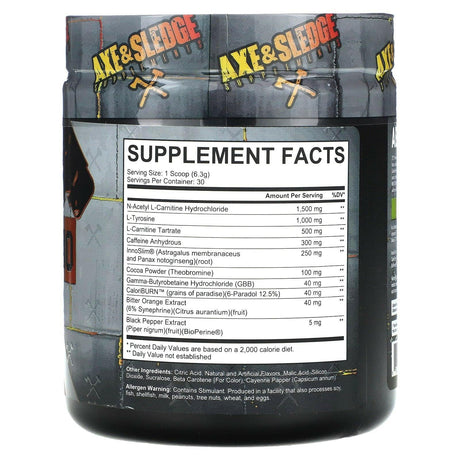 Axe & Sledge Supplements, 212º Thermo, High-Powered Thermogenic, Sweet Heat Spicy Mango, 6.67 oz (189 g) - Supply Center USA