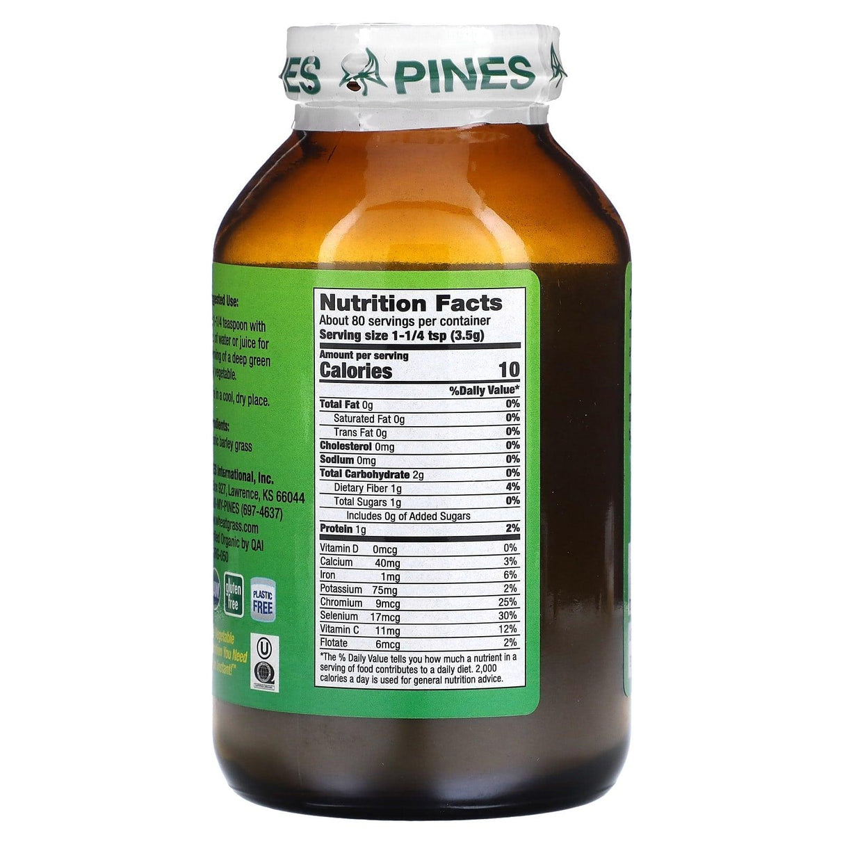 Pines International, Barley Grass Powder, 10 oz (280 g) - Supply Center USA