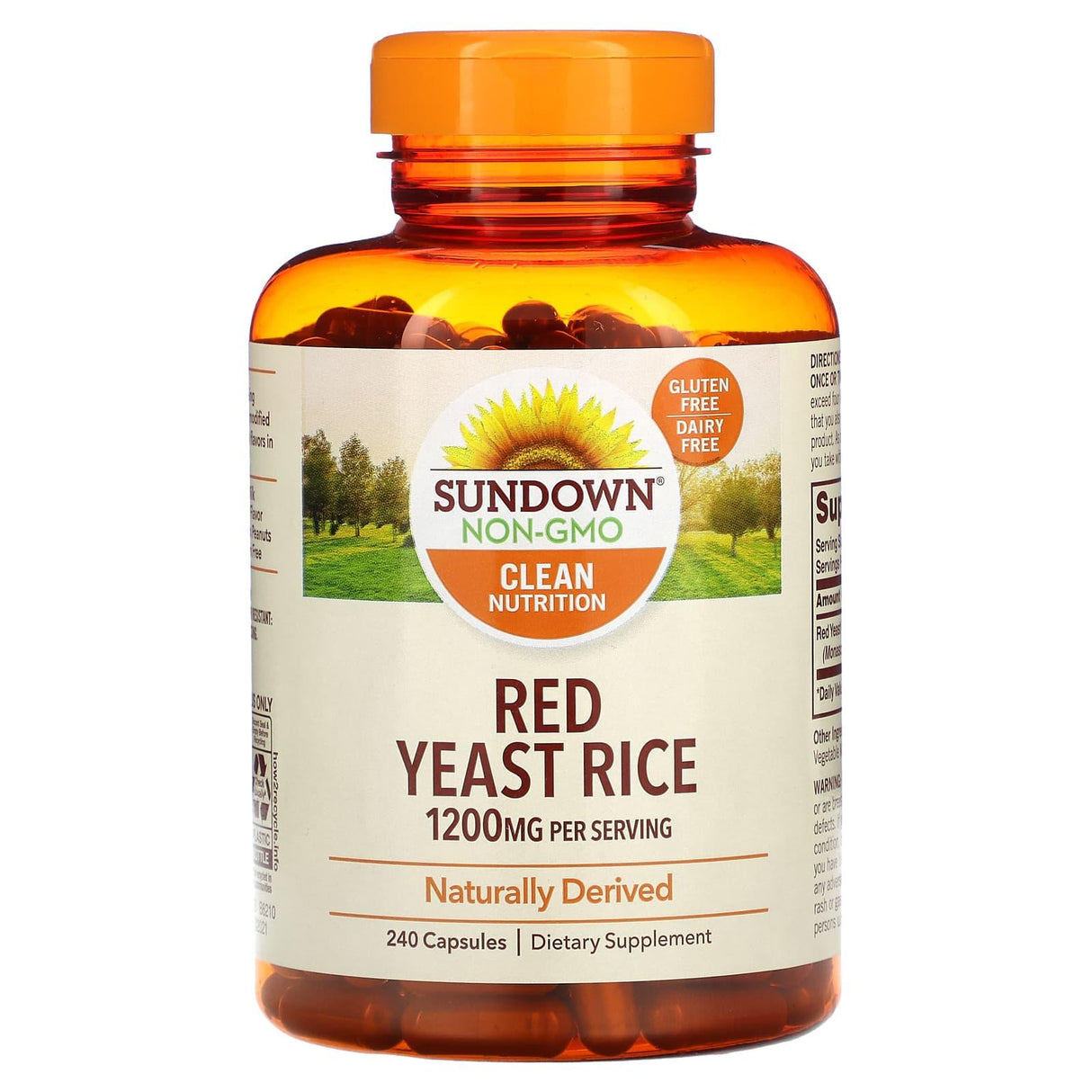 Sundown Naturals, Red Yeast Rice, 600 mg, 240 Capsules - Supply Center USA