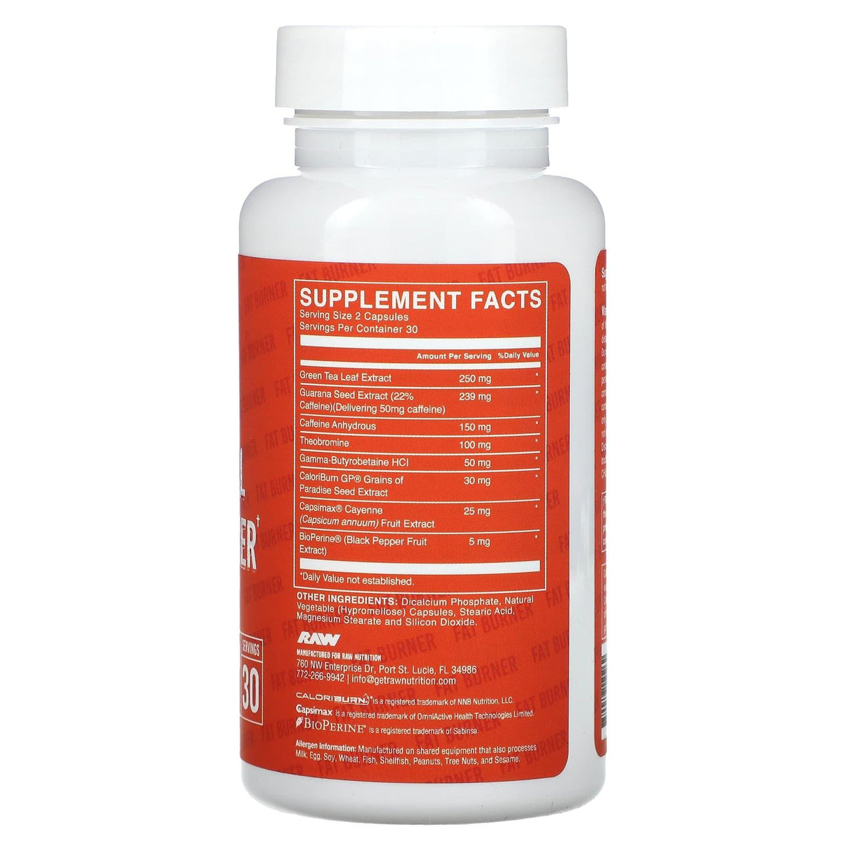 Raw Sport Supplement Company LLC, Essential Fat Burner, 60 Vegetarian Capsules - Supply Center USA