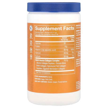 The Vitamin Shoppe, Multi-Source Collagen, Unflavored, 1.06 lbs (482 g) - Supply Center USA