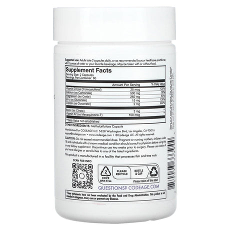 Codeage, Calcium Pro+, 120 Capsules - Supply Center USA