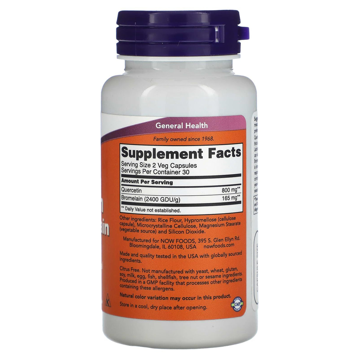 NOW Foods, Quercetin with Bromelain, 240 Veg Capsules - Supply Center USA