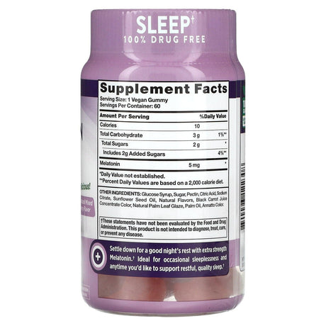 Nature's Truth, Sleep Melatonin, Mixed Berry, 5 mg, 60 Vegan Gummies - Supply Center USA