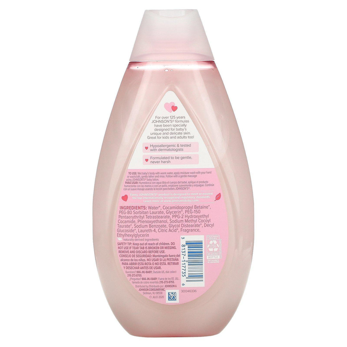 Johnson's Baby, Baby Moisture Wash, 16.9 fl oz (500 ml) - Supply Center USA