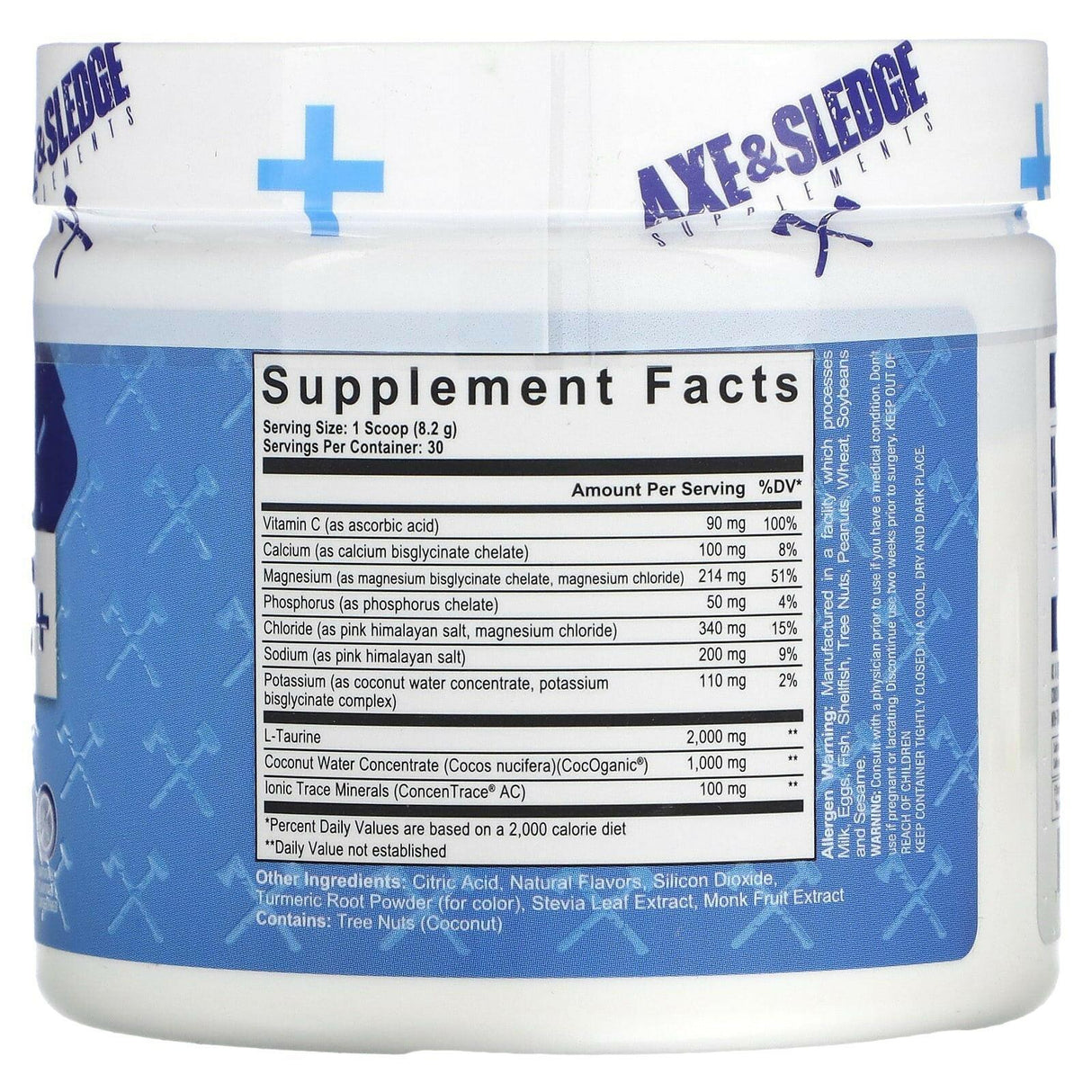 Axe & Sledge Supplements, Electrolytes+, Lemon lime, 8.677 oz (246 g) - Supply Center USA