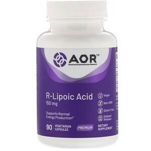 Advanced Orthomolecular Research AOR, R-Lipoic Acid, 150 mg, 90 Vegetarian Capsules - Supply Center USA