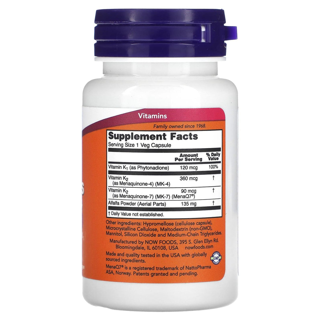 NOW Foods, MK-7 Plus with K1 & MK-4, 90 Veg Capsules - Supply Center USA