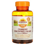 Sundown Naturals, Cranberry Concentrate For Her, 150 Softgels - Supply Center USA