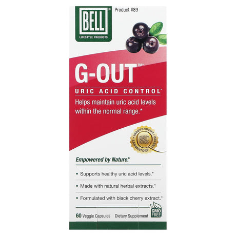 Bell Lifestyle, G-Out, Uric Acid Control, 60 Veggie Capsules - Supply Center USA