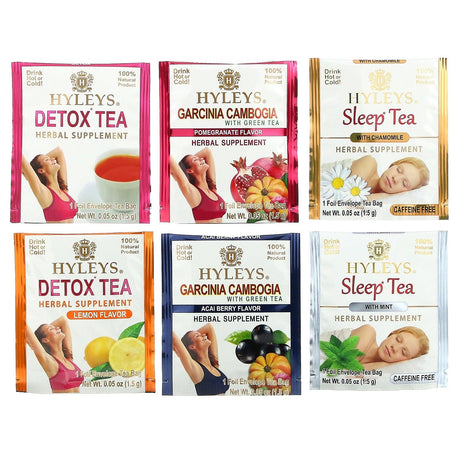 Hyleys Tea, Detox Kit, 14 Day Cleanse, Assorted Flavors, 42 Foil Envelope Tea Bags, 2.22 oz (63.0 g) - Supply Center USA