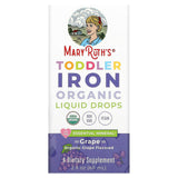 MaryRuth Organics, Toddler Iron Organic Liquid Drops, 1-3 Years, Grape, 2 fl oz (60 ml) - Supply Center USA