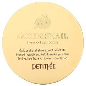 Petitfee, Gold & Snail Hydrogel Eye Patch, 60 Pieces - Supply Center USA