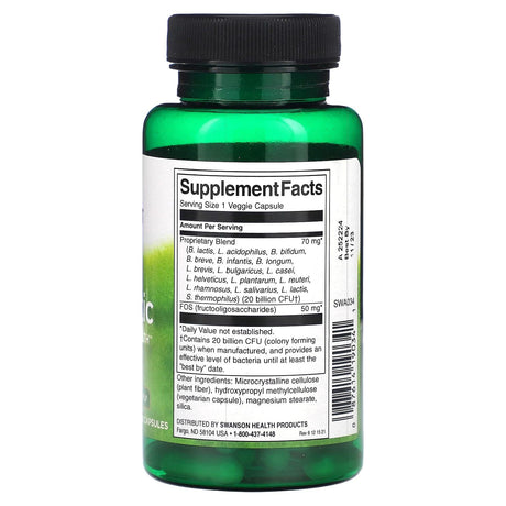 Swanson, Probiotic, 20 Billion CFU, 60 Veggie Capsules - Supply Center USA