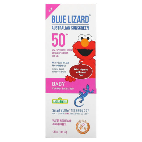 Blue Lizard Australian Sunscreen, Baby, Mineral Sunscreen, SPF 50+, 5 fl oz (148 ml) - Supply Center USA