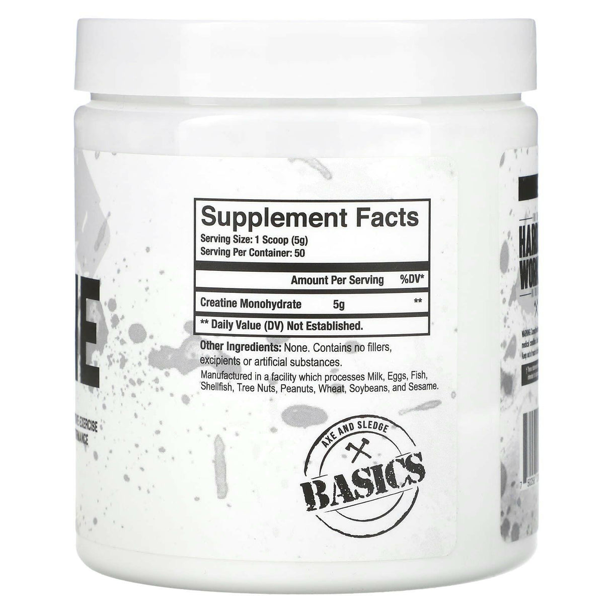 Axe & Sledge Supplements, Basics, Creatine, Unflavored, 8.82 oz (250 g) - Supply Center USA