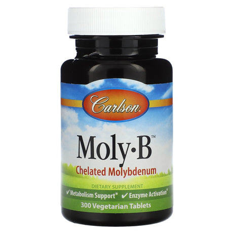 Carlson, Moly·B, Chelated Molybdenum, 300 Vegetarian Tablets - Supply Center USA