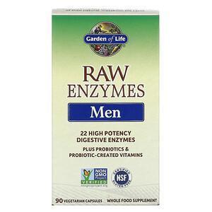 Garden of Life, RAW Enzymes, Men, 90 Vegetarian Capsules - Supply Center USA