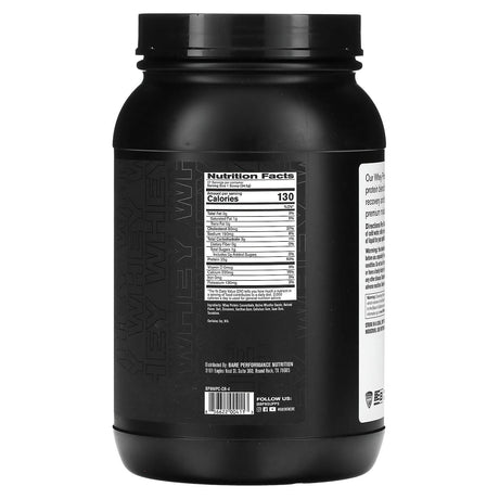 Bare Performance Nutrition, Whey Protein, Fudge Chocolate, 2 lbs, (985 g) - Supply Center USA