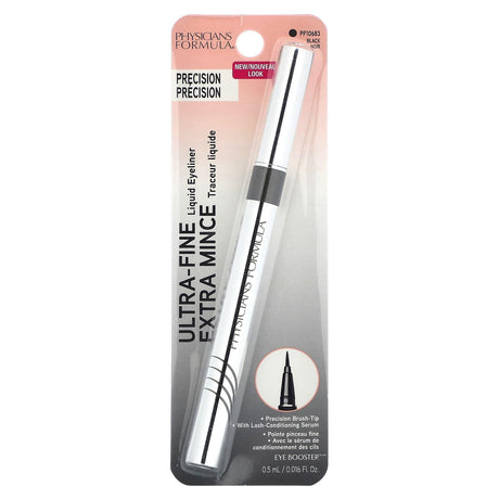 Physicians Formula, Ultra-Fine Liquid Eyeliner, Black, 0.016 fl oz (0.5 ml) - Supply Center USA