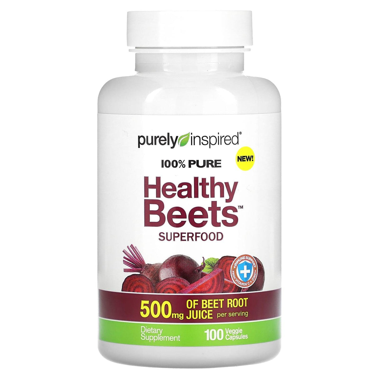 Purely Inspired, Healthy Beets Superfood, 100 Veggie Capsules - Supply Center USA