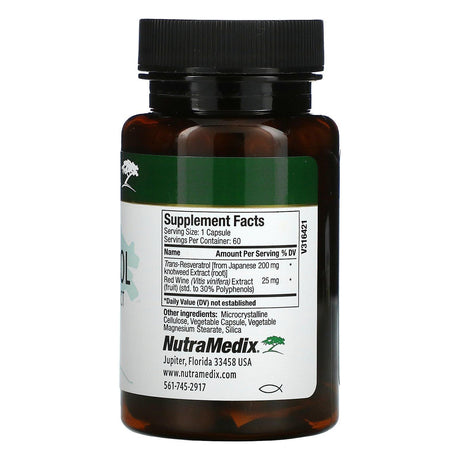 NutraMedix, Resveratrol with Red Wine Extract, 60 Vegetable Capsules - Supply Center USA