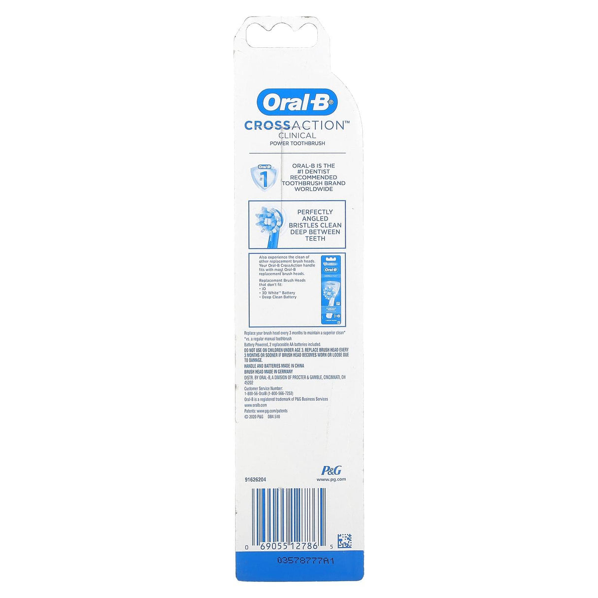 Oral-B, CrossAction Clinical Power Toothbrush, Black, 1 Toothbrush - Supply Center USA