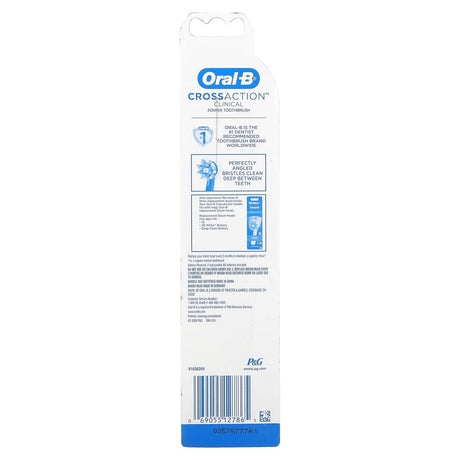 Oral-B, CrossAction Clinical Power Toothbrush, Black, 1 Toothbrush - Supply Center USA