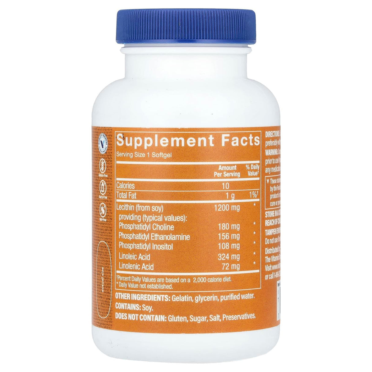 The Vitamin Shoppe, Lecithin, 1,200 mg , 90 Softgels - Supply Center USA