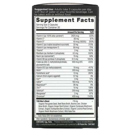 Dr. Axe / Ancient Nutrition, Ancient Multi, Men's, 90 Capsules - Supply Center USA