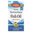 Carlson, Norwegian The Very Finest Fish Oil, Natural Lemon, 1,600 mg, 15 Liquid Packets, 0.17 fl oz (5 ml) Each - Supply Center USA