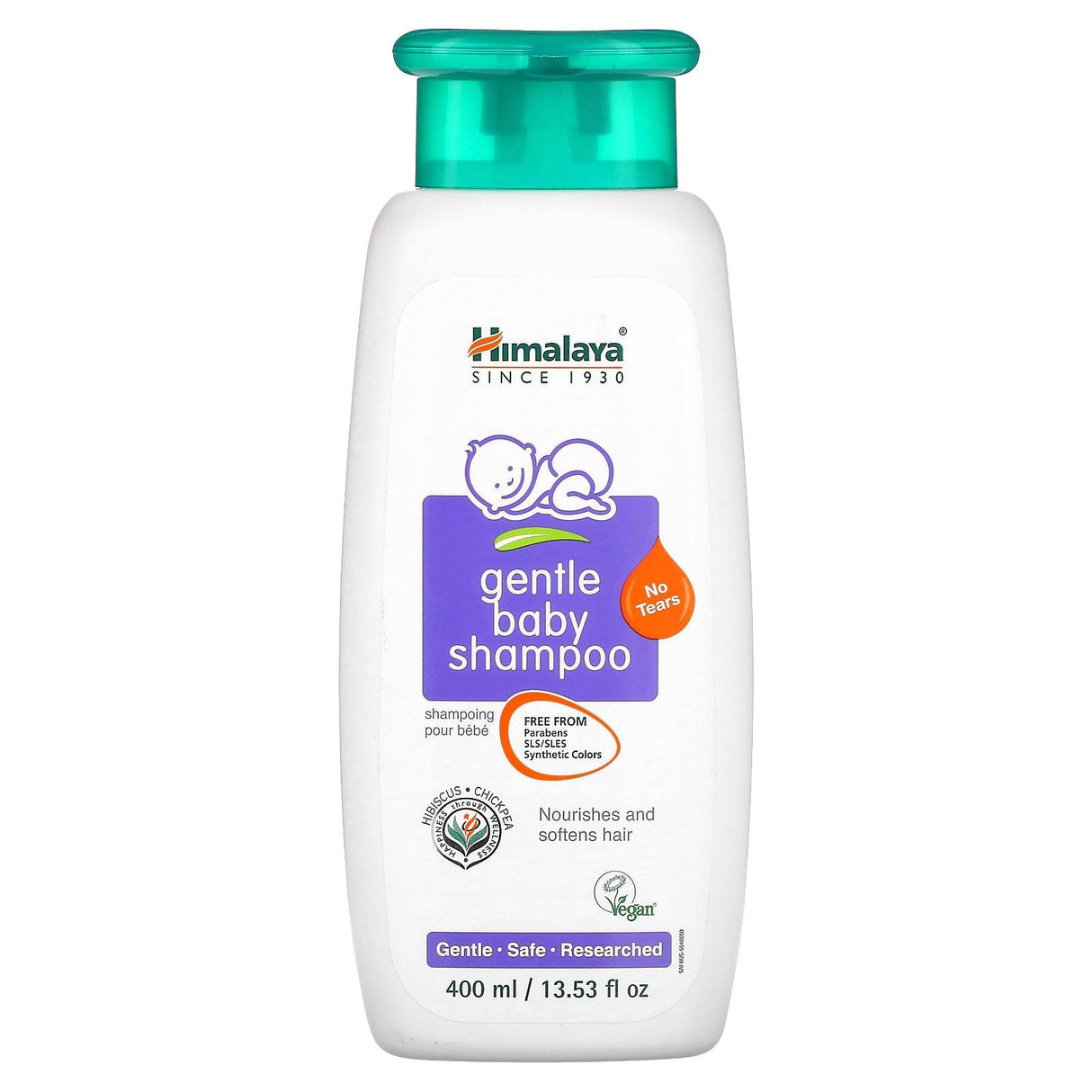 Himalaya, Gentle Baby Shampoo, Hibiscus and Chickpea, 6.76 fl oz (200 ml) - Supply Center USA