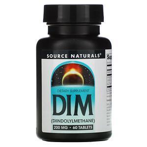 Source Naturals, DIM, 200 mg, 60 Tablets - Supply Center USA