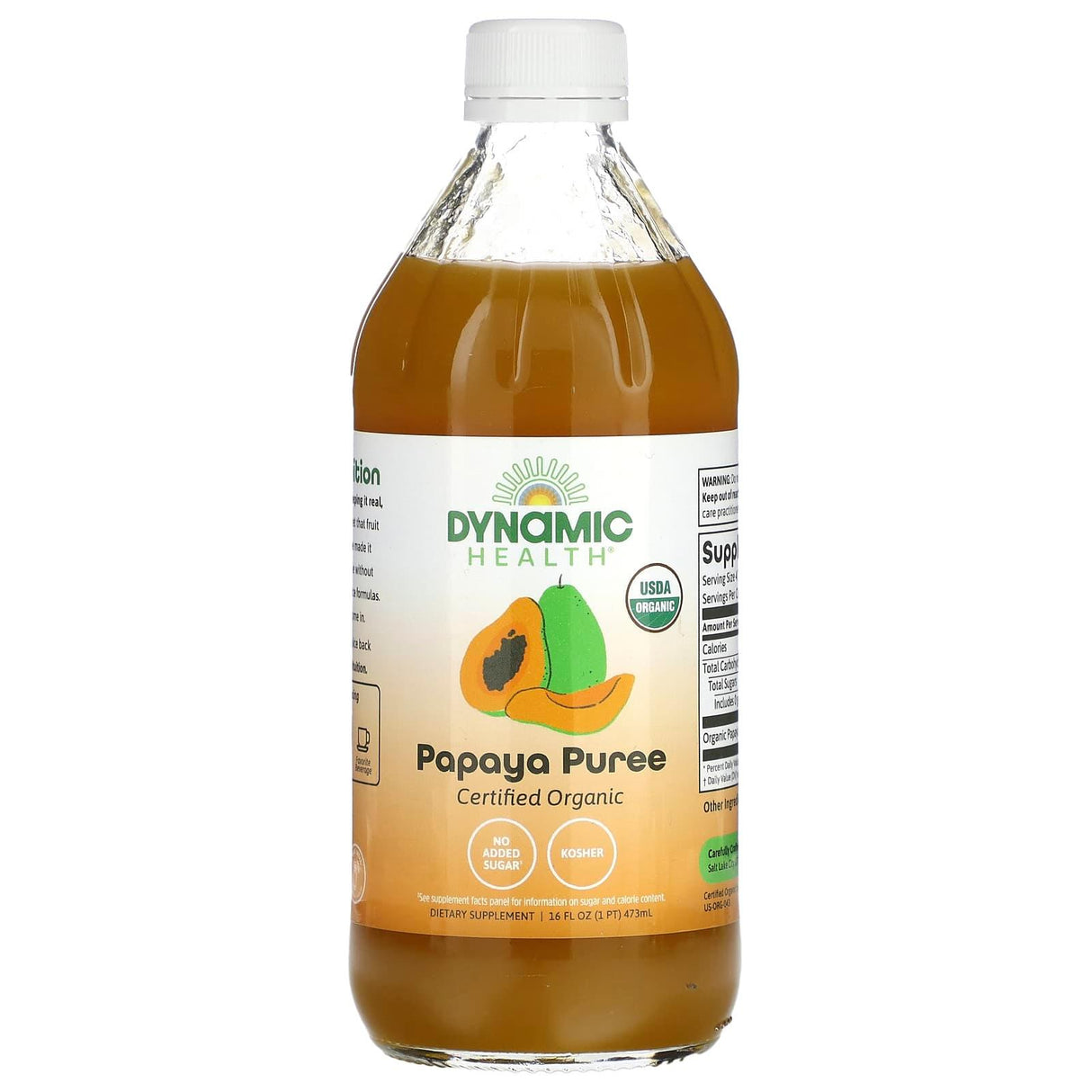 Dynamic Health, Papaya Puree, 16 fl oz (473 ml) - Supply Center USA