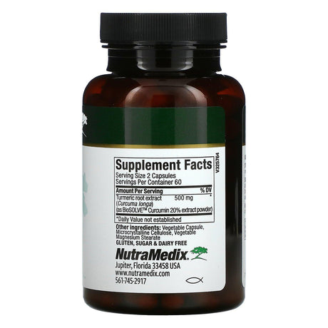 NutraMedix, Curcumin From Turmeric, Supports Healthy Inflammatory Response, 120 Vegetarian Capsules - Supply Center USA