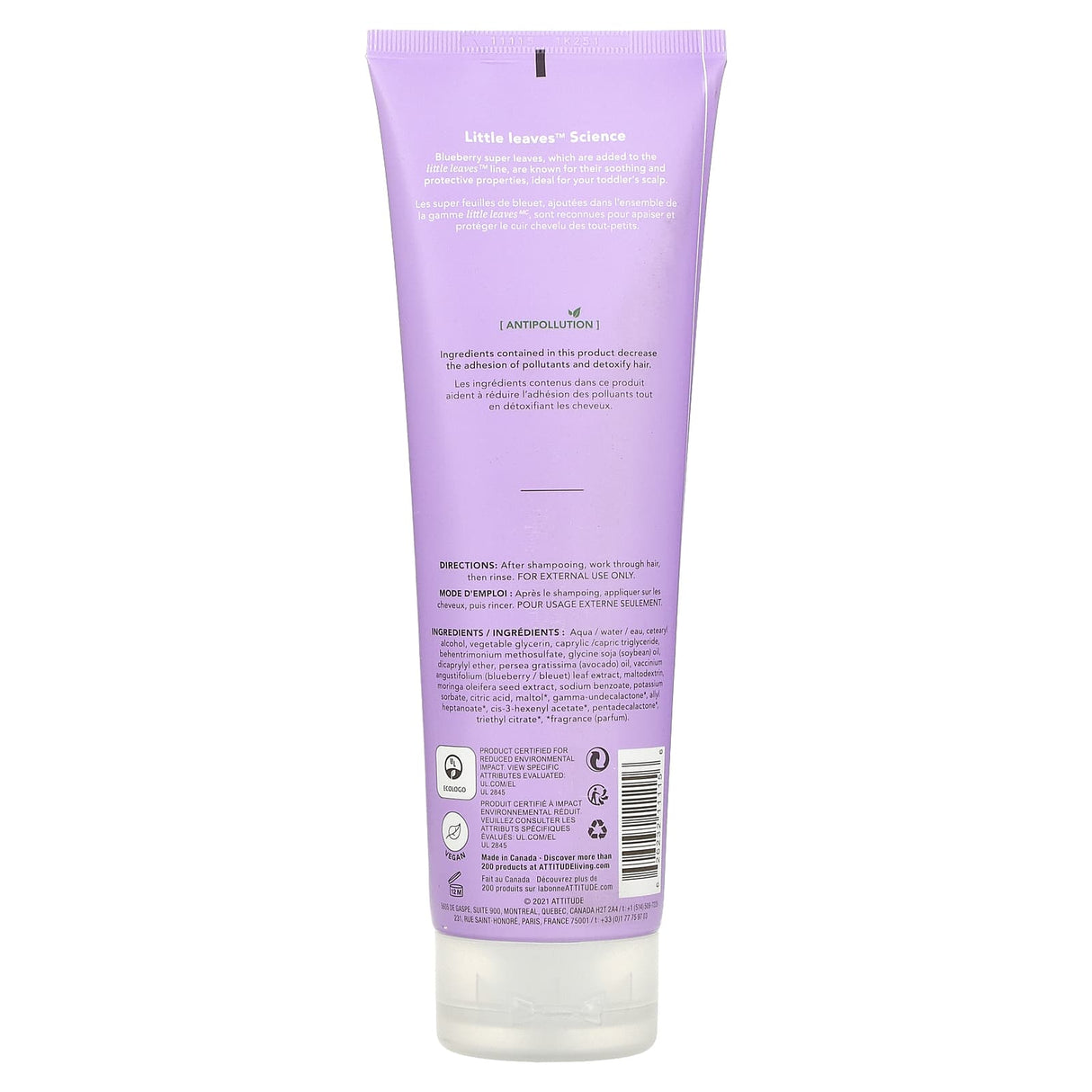 ATTITUDE, Little Leaves Science, Conditioner, Vanilla & Pear, 8 fl oz (240 ml)