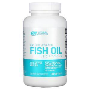 Optimum Nutrition, Enteric-Coated Fish Oil, 100 Softgels - Supply Center USA