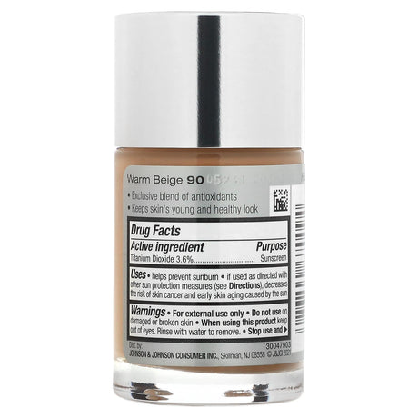 Neutrogena, Healthy Skin Liquid Makeup, SPF 20, Warm Beige 90, 1 fl oz (30 ml) - Supply Center USA