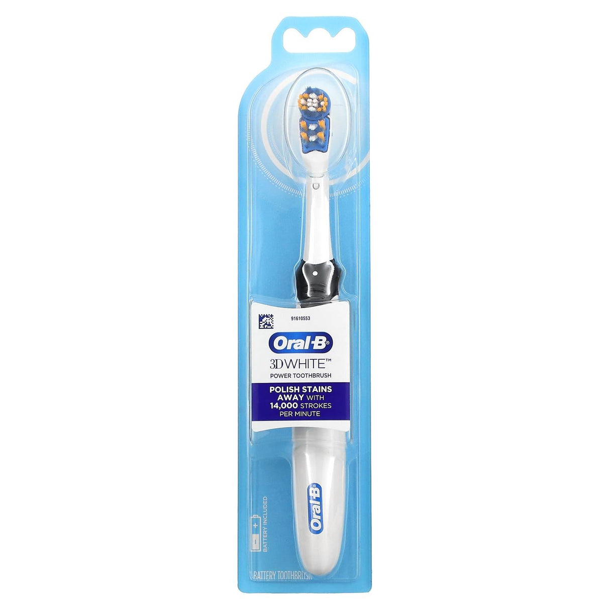 Oral-B, 3D White, Battery Power Toothbrush, 1 Toothbrush - Supply Center USA