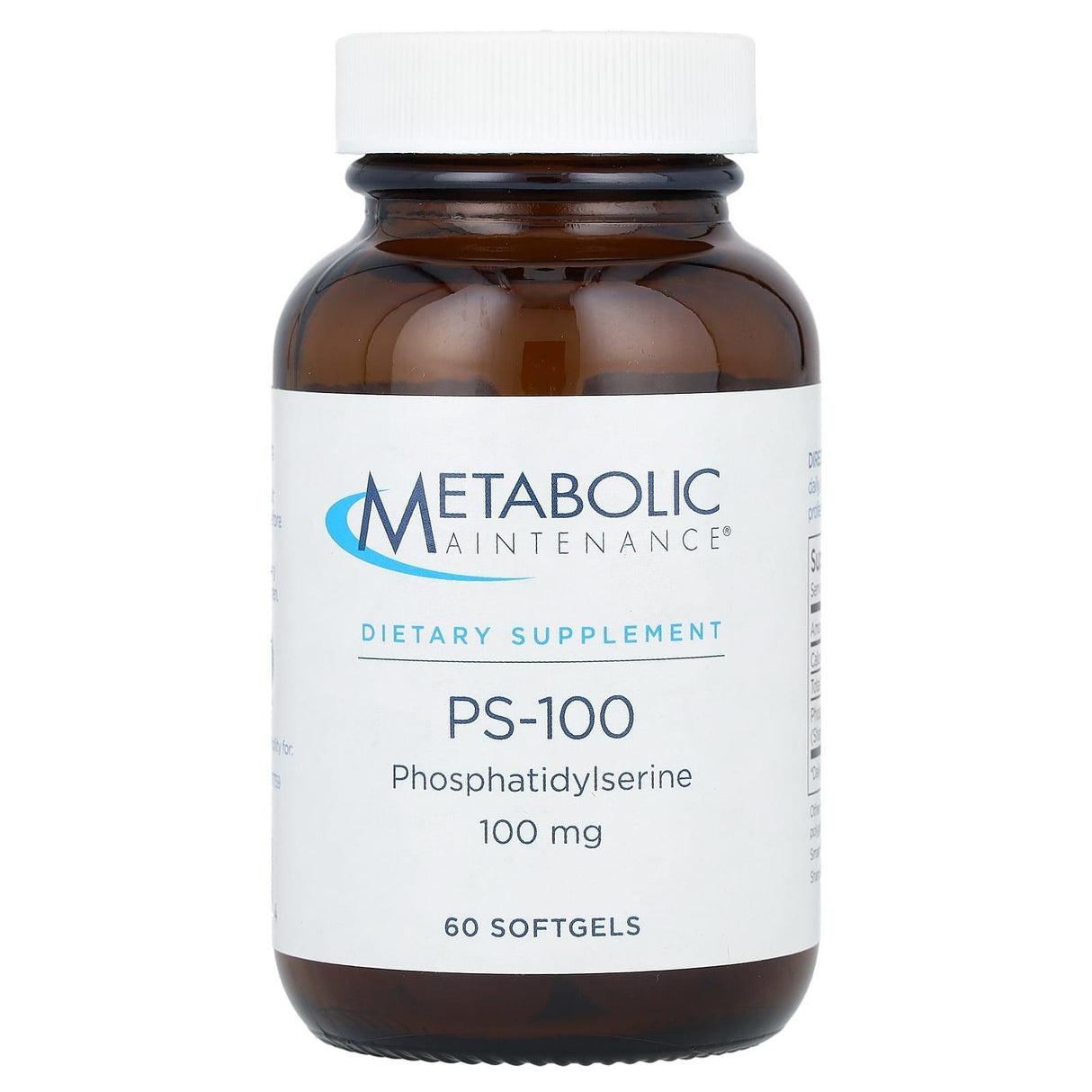 Metabolic Maintenance, PS-100, 100 mg, 60 Softgels - Supply Center USA