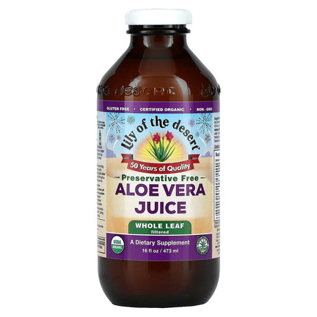 Lily of the Desert, Aloe Vera Juice, Whole Leaf, Filtered, 16 fl oz (473 ml) - Supply Center USA