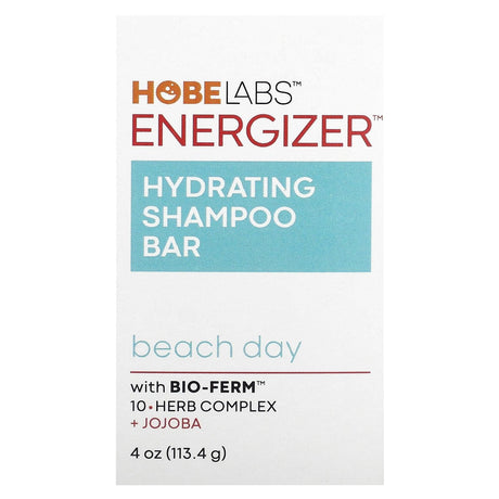 Hobe Labs, Energizer, Hydrating Shampoo Bar, Beach Day, 4 oz (113.4 g) - Supply Center USA