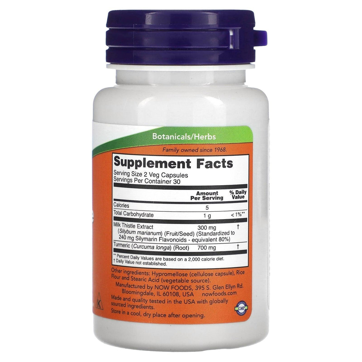 NOW Foods, Milk Thistle Extract with Turmeric, 150 mg, 60 Veg Capsules - Supply Center USA