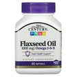 21st Century, Flaxseed Oil, 1,000 mg, 60 Softgels - Supply Center USA