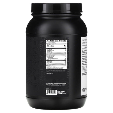 Bare Performance Nutrition, Whey Protein, Vanilla, 2 lbs, (945 g) - Supply Center USA